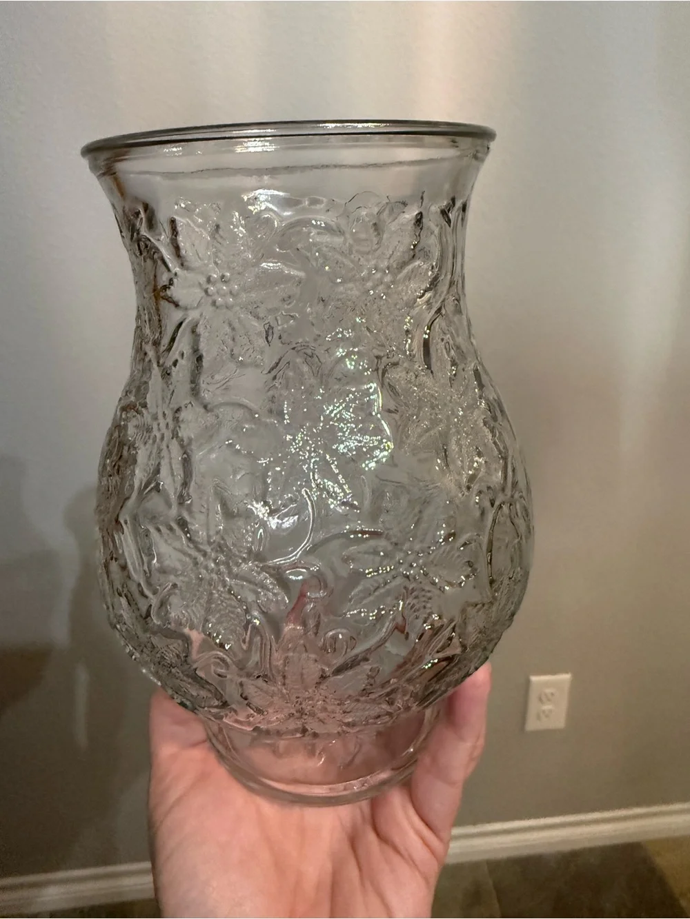 Vintage Princess House Fantasia Glass Hurricane Candle Holder EUC